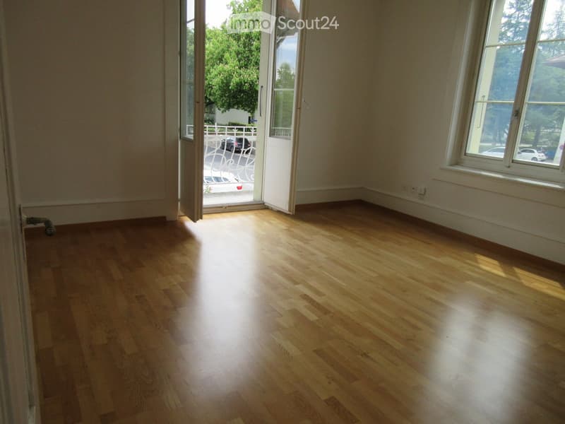 wooden floor, balcony, windows