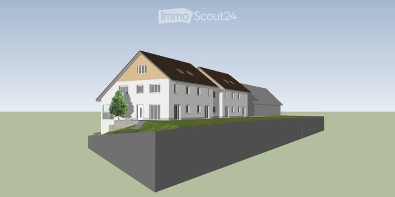 3-story house with raised ground floor, garage, and a small tree in front.