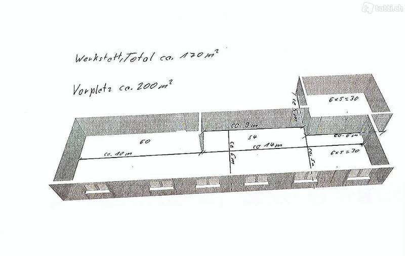 Floor plan including measurements for different rooms