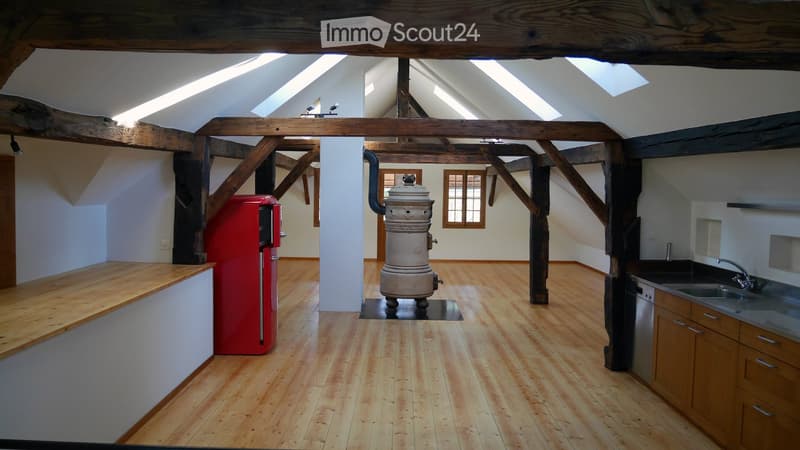 Large renovated attic apartment / loft (approx. 100 m2) with special charm (approx. 15 minutes from Steffisburg) (8)