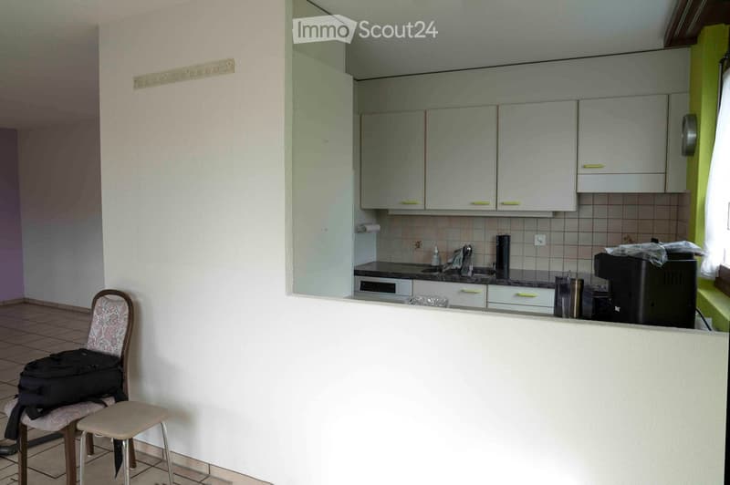 White cabinets, kitchen counter, sink, dishwasher, washing machine