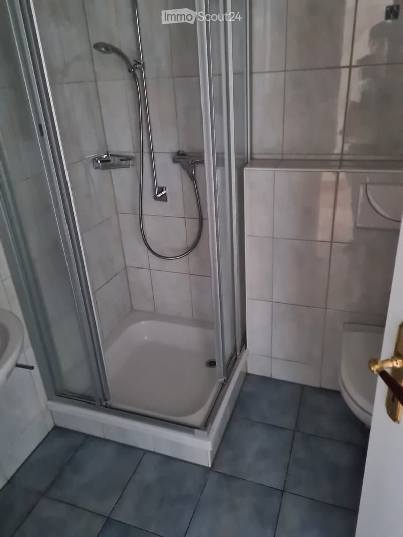 Modern bathroom with a bathtub, shower, toilet, and tiled walls and floor.