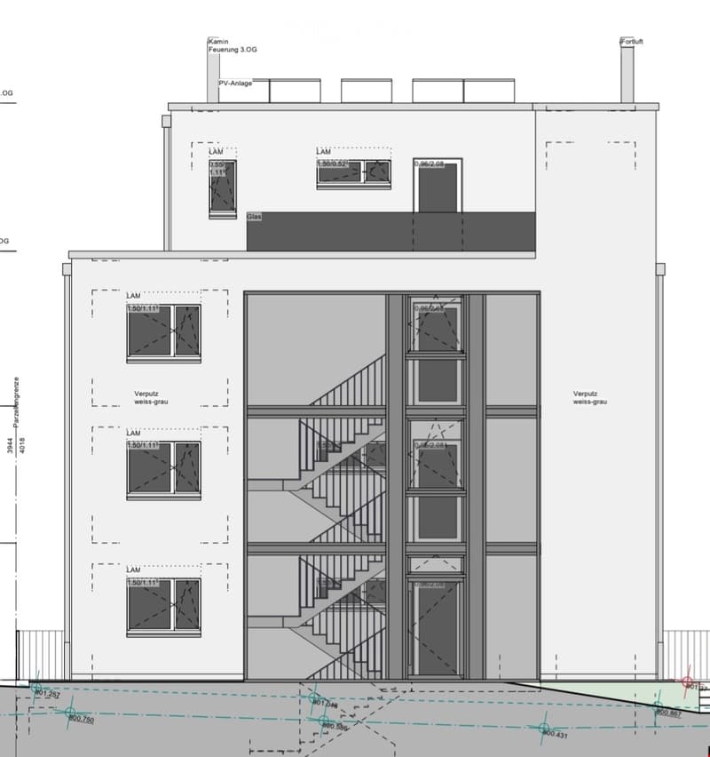 Floor plan of a two-story building with labeled rooms and dimensions, including a staircase, windows, and a roof area.