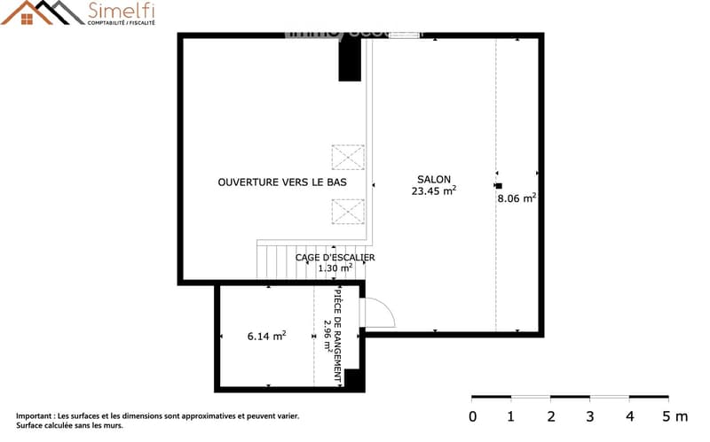 1 living room, 1 bathroom, 1 staircase, 1 kitchen, 1 storage room, 1 bedroom