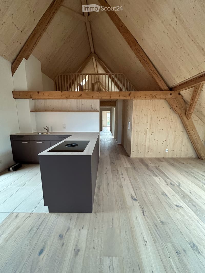 Beautiful, spacious attic apartment in a renovated farmhouse in Herzogenbuchsee, Oberönz district (2)