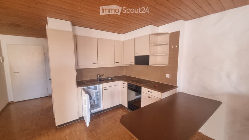 white kitchen, wooden floor, open refrigerator, open dishwasher, oven, gas stove