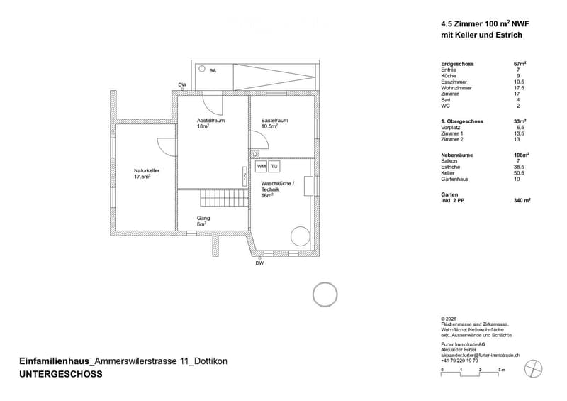 Entrance, Living room, Kitchen, Dining room, 2 Bedrooms, 2 Bathrooms, Attic space, Terrace, Storeroom, Technical room