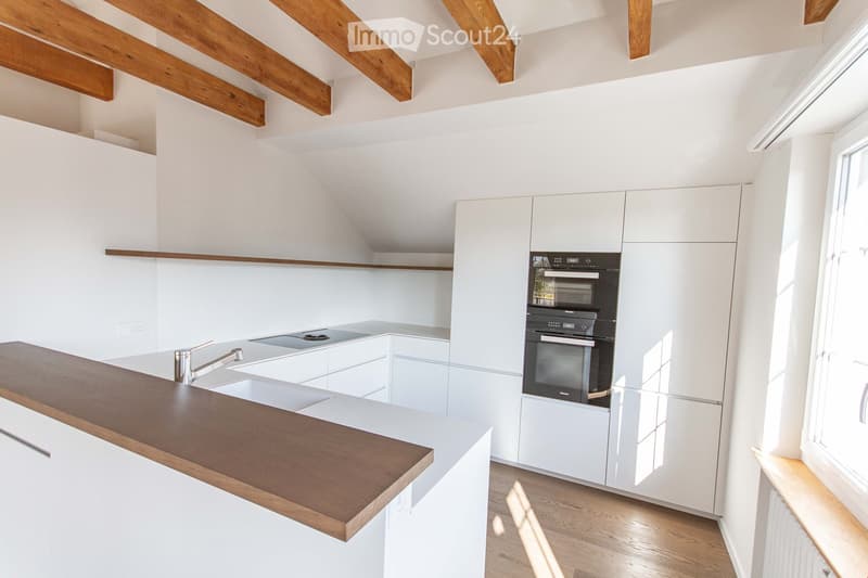 {"visible_features": [],    "type": "Room",    "description": "Modern kitchen with white cabinets, wooden beams, integrated appliances, large window",    "localized_descriptions":        {        "EN": "Modern kitchen with white cabinets, wooden beam