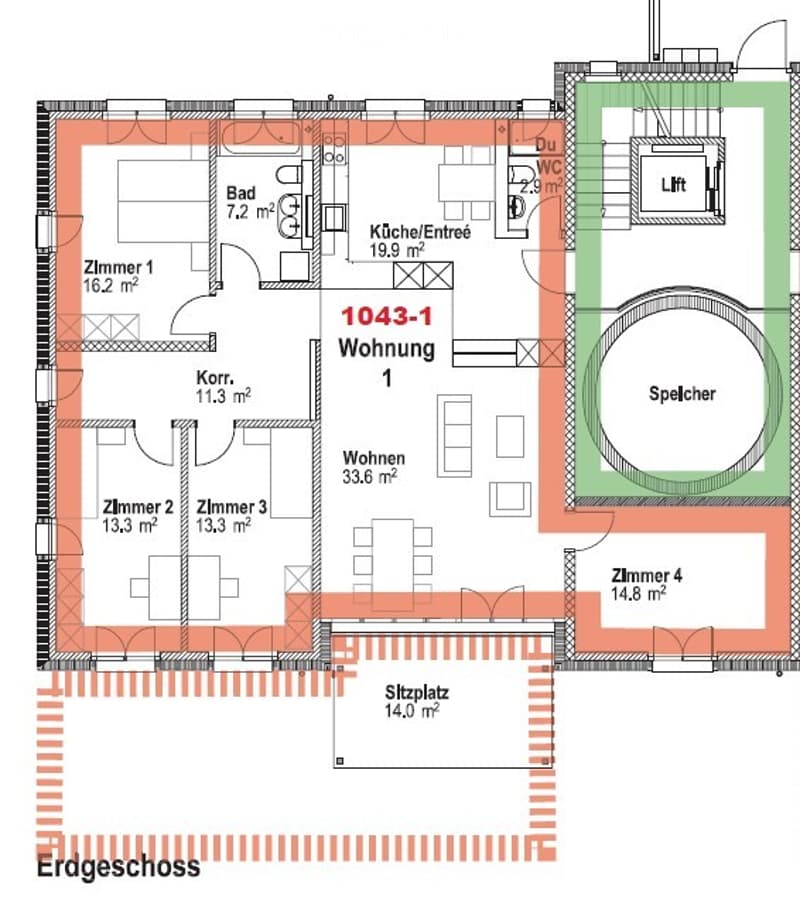 First rental of solar apartment - spacious, bright and with moderate ancillary costs (10)