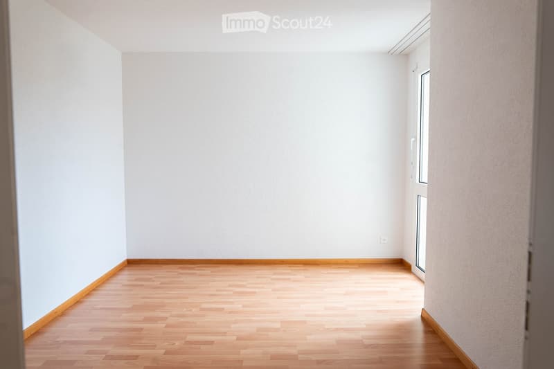 empty room, white walls, wooden floor, electrical outlet on the wall, glass window