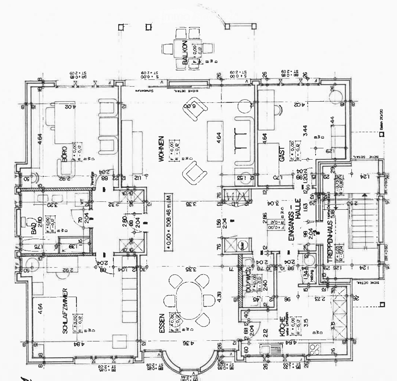 Floor plan of a residential space featuring a living room, kitchen, two bedrooms, two bathrooms, entrance hall, and a balcony.