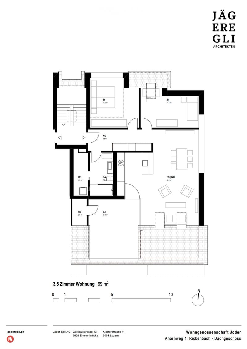 Neuere Dachwohnung mit grosser Terrasse (12)