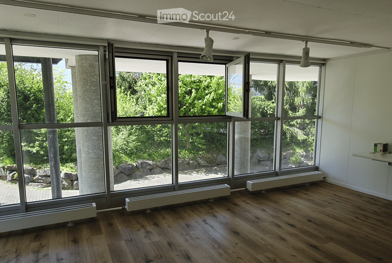 Empty room with large windows, wooden flooring, and radiators. No furniture or equipment present.