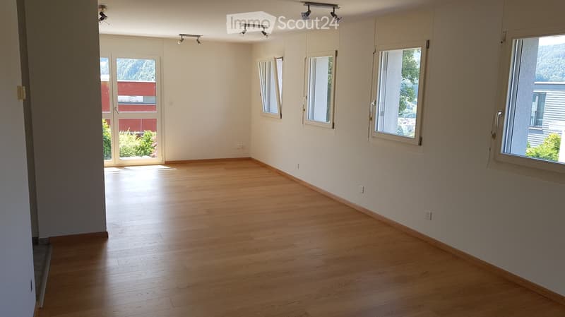 Empty room with wooden flooring, white walls, and multiple windows allowing natural light. No furniture or equipment present.