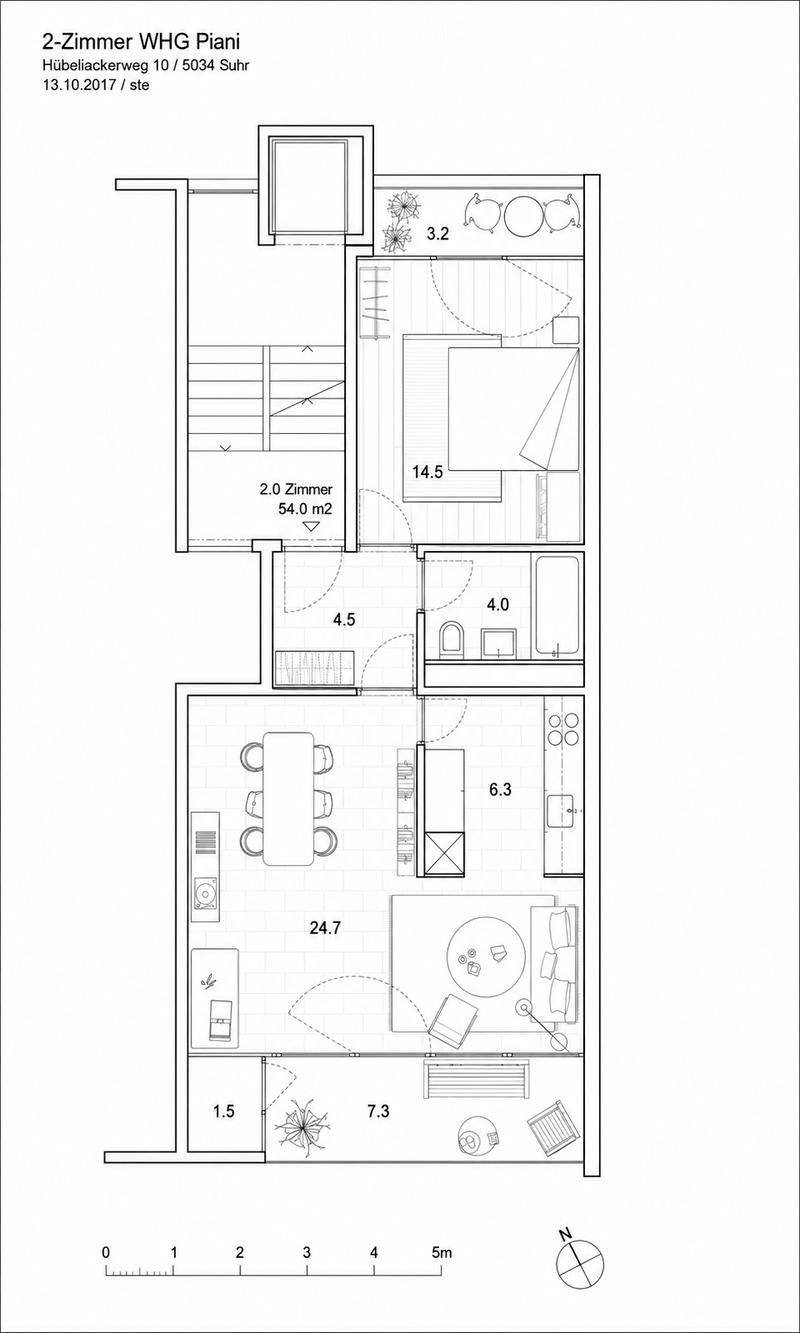 Floor plan of a 2-room apartment with labeled areas including living room, kitchen, bedroom, and bathroom. Dimensions are provided for each room.