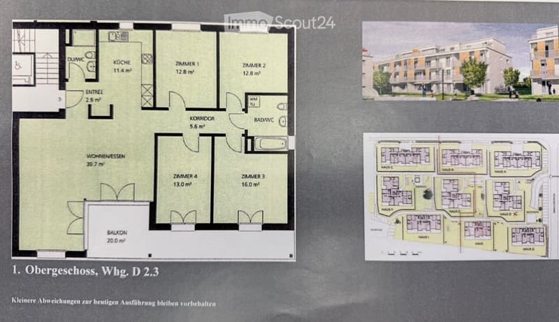 Floor plan of a 2-story apartment with living room, kitchen, 4 bedrooms, bathroom, and balcony.