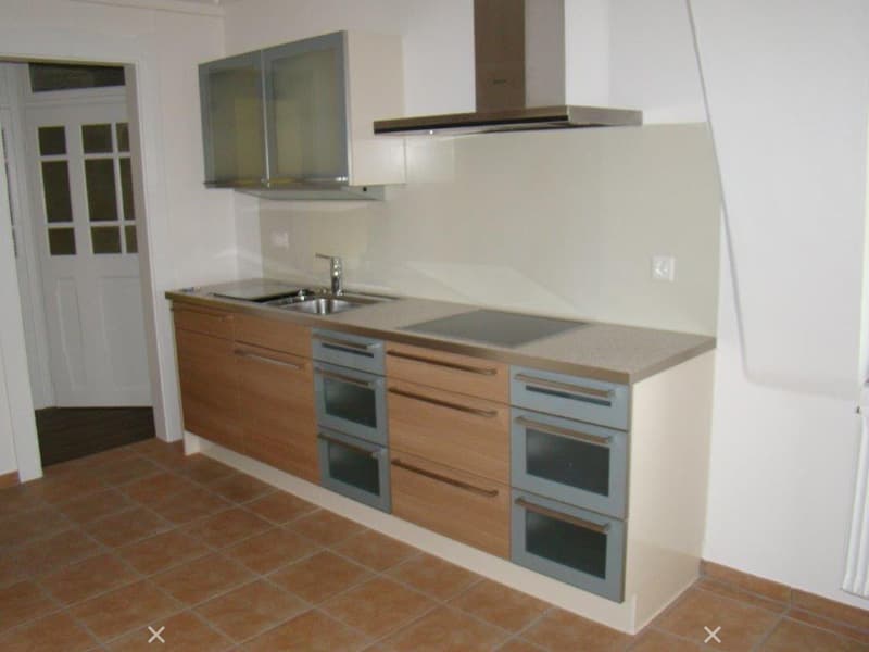 Modern kitchen with wooden cabinets, stainless steel appliances, a sink, and a range hood.