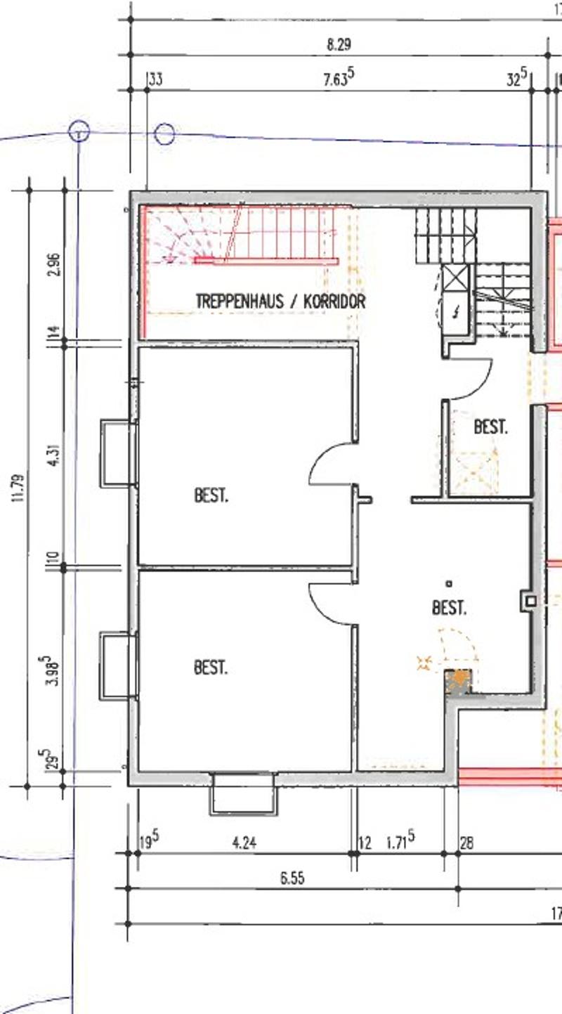 Staircase, living room, hallway, 4 bedrooms, 3 bathrooms, kitchen, raised ground floor, terrace