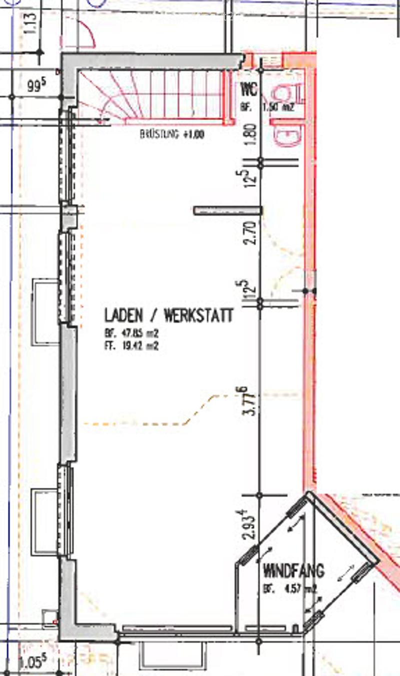 Floor plan: multiple rooms, designated areas for loading, office, and workshops