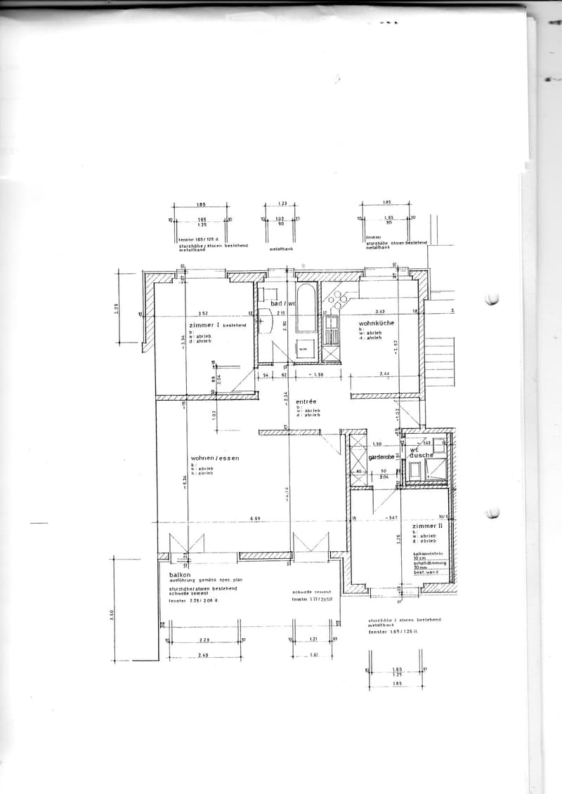 Floor Plan. Floor plan showing a layout with a living/dining area, kitchen, two bedrooms, bathroom, and balcony.