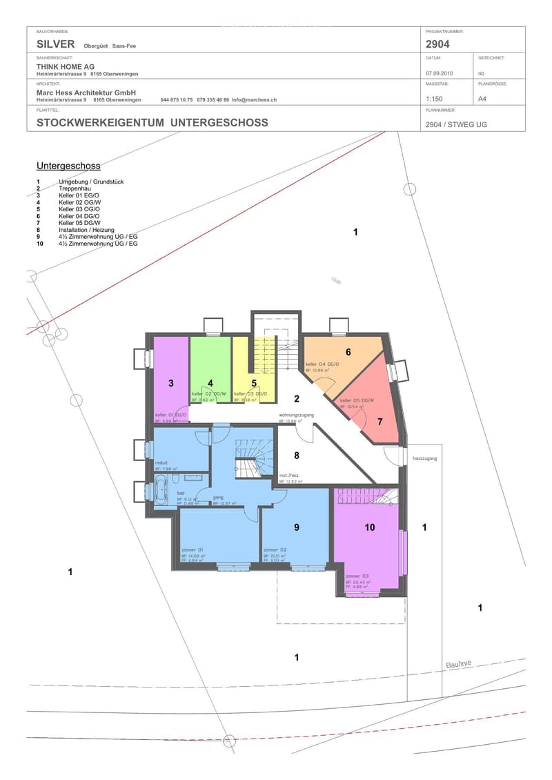 Floor plan of the basement level showing multiple rooms including living spaces, bedrooms, bathrooms, and utility areas.