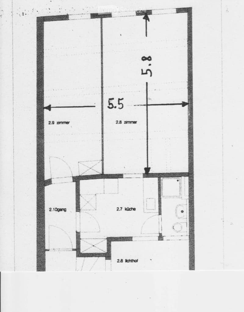 3 rooms, 2 bathrooms, kitchen, hallway, balcony