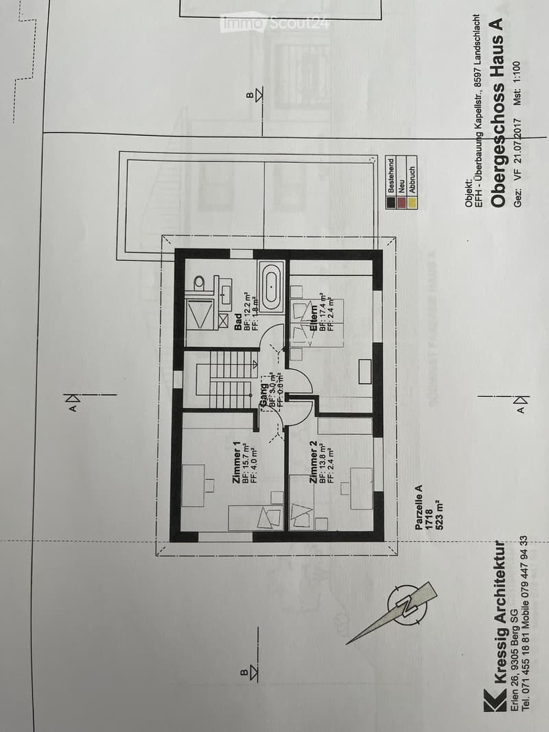 Floor plan of a house with two bedrooms, a bathroom, and an entrance area.