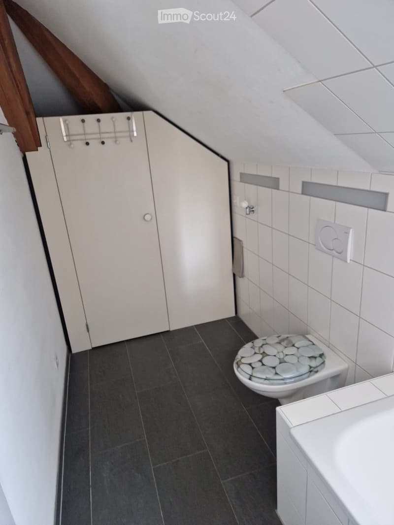 small bathroom, white tiles, white floor, white bathroom door, shower, sink, toilet