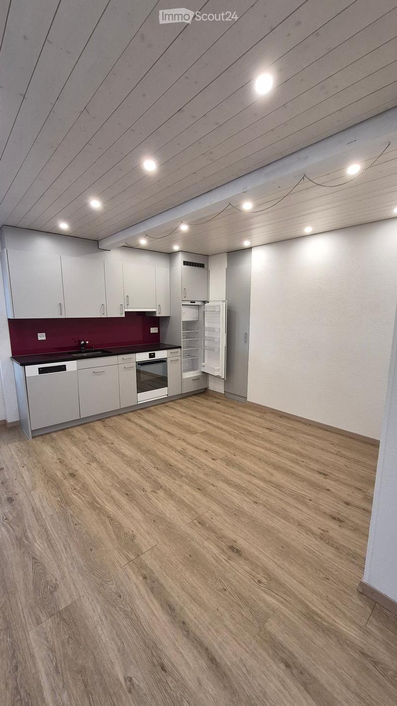 Modern kitchen with white cabinets, stainless steel appliances, and wooden flooring.
