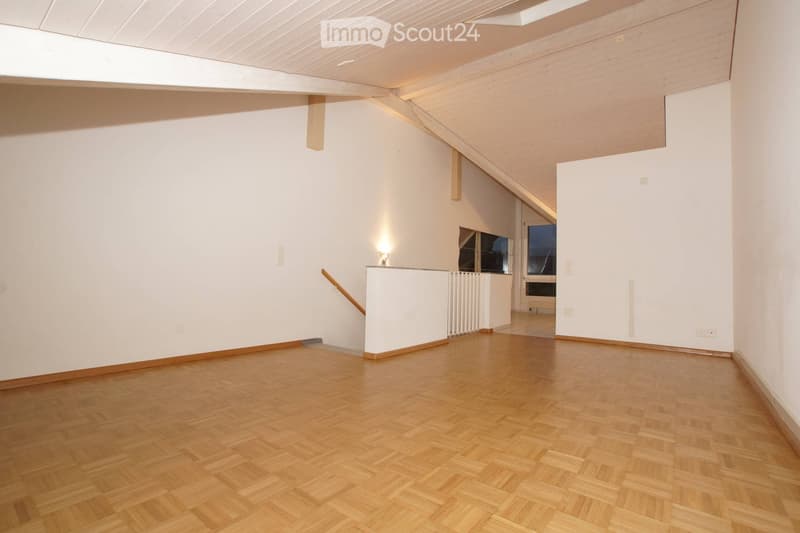 {"visible_features": [], "type": "Living room", "description": "hardwood floor, white walls, wooden ceiling, no furniture, bright from an outside light"}