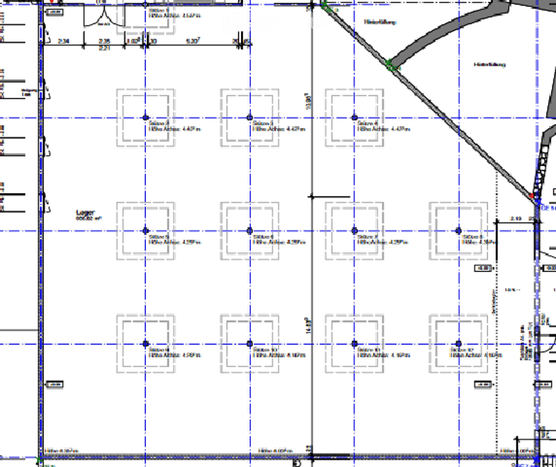 Floor plan showing multiple rooms and outdoor areas with labeled dimensions and measurements.