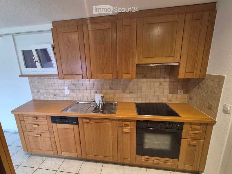 Modern kitchen with wooden cabinets, a sink, electric stove, and dishwasher.