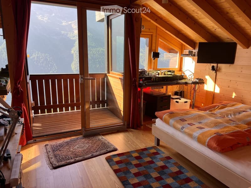 Schlafbereich mit Super Aussicht und DG Balkon