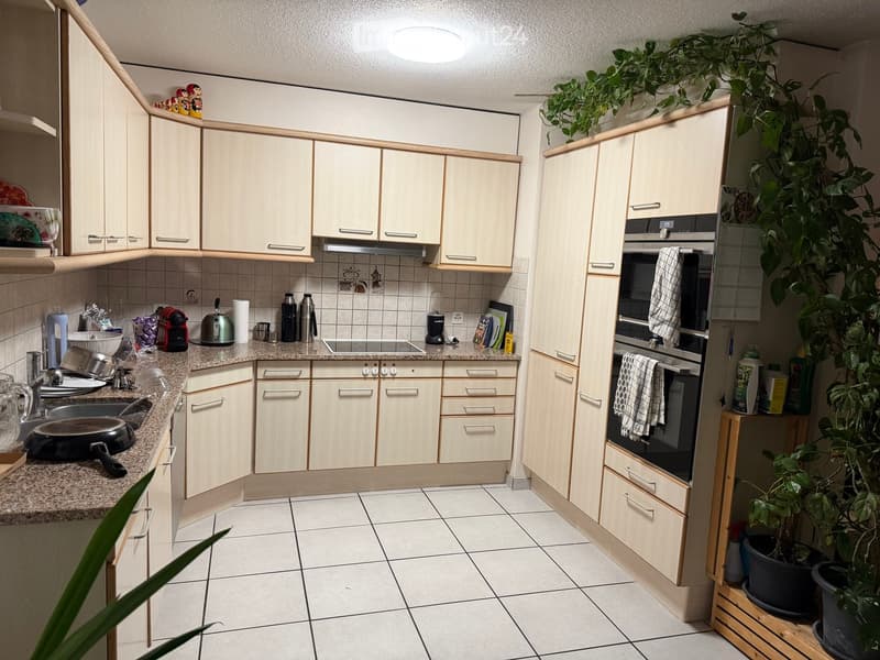 {"type": "Kitchen", "objects": ["sink", "faucet", "oven", "microwave", "coffee maker", "blender", "fridge", "cabinets", "countertop", "frying pan", "oven mitt", "oven gloves", "oven rack", "oven door", "oven handle", "oven light", "oven control panel", "o