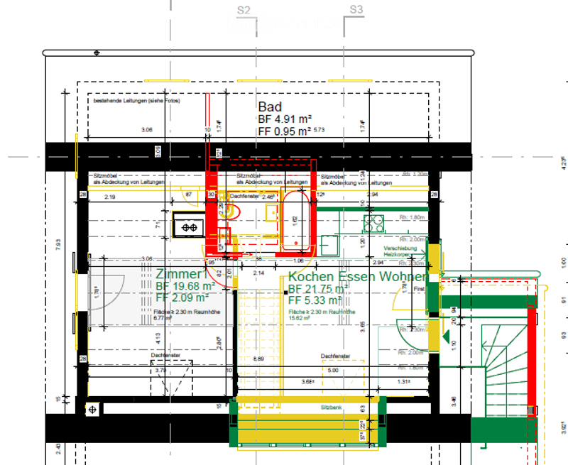 living room, kitchen, 3 bedrooms, 2 bathrooms, balcony