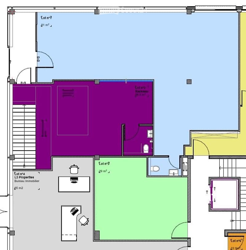 Floor plan of a residential space with labeled rooms including a living room, kitchen, bedroom, and bathroom. Includes a parking area and outdoor space.