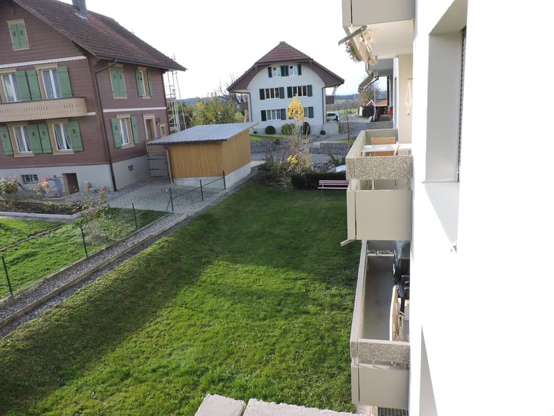 Grosser Rasen, Grillstelle hinter dem Haus