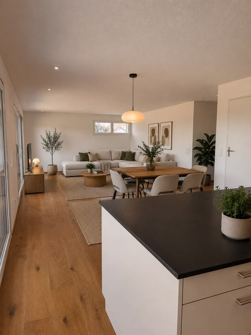 In ruhiger Dorflage - Moderne 3.5 und 4.5-Zimmer-Wohnung (2)