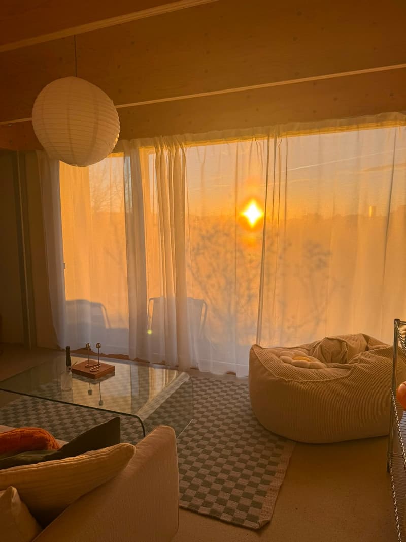 Wohnzimmer bei Sonnenuntergang