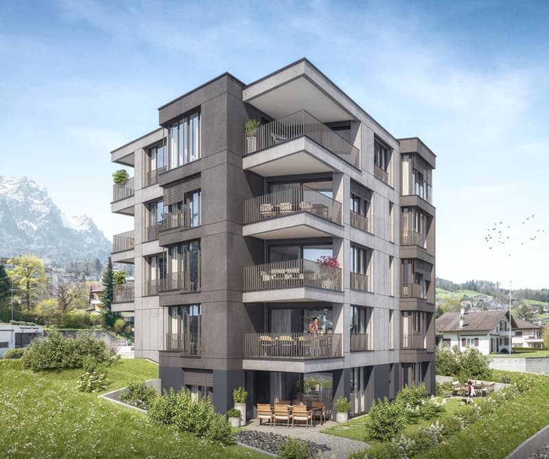 Moderne 2.5-Zimmer-Neubauwohnung mit Loggia und herrlicher Aussicht in Hergiswil (4)
