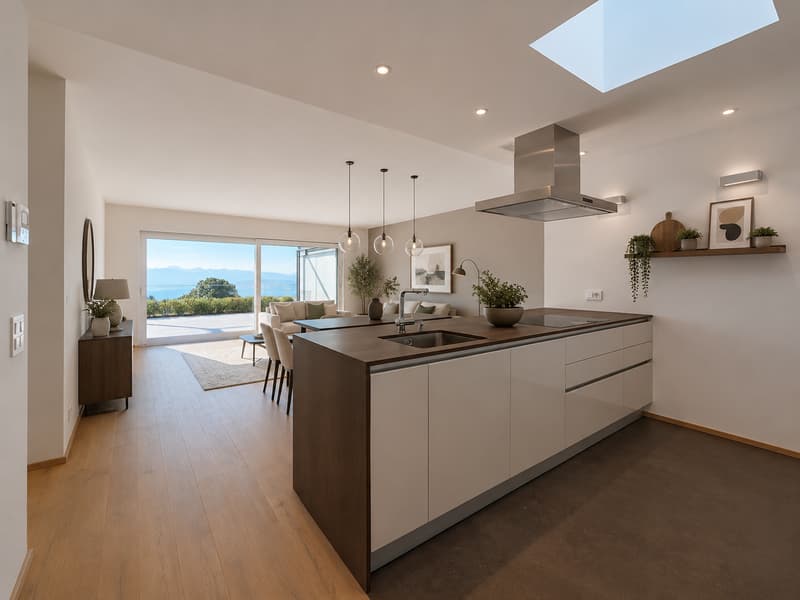 Exceptional attic with panoramic view of the lake and the Alps (4)