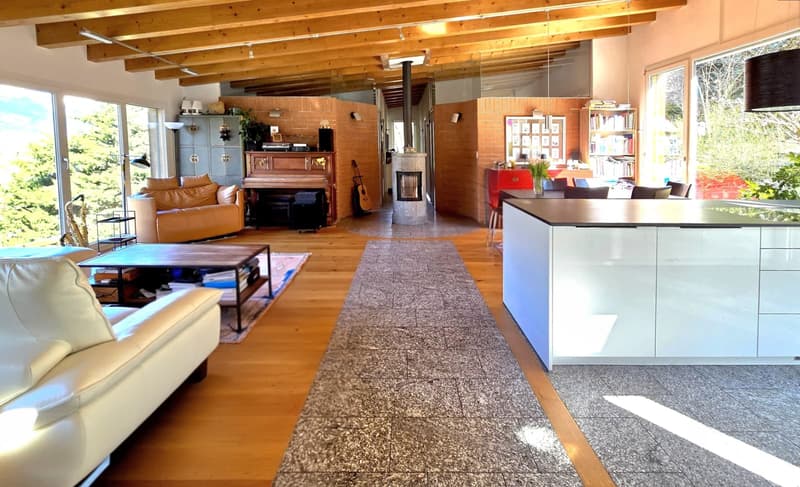 Architect's Villa - 4.5 rooms - 1'212 m2 land - Grône - EXCLUSIVE (3)