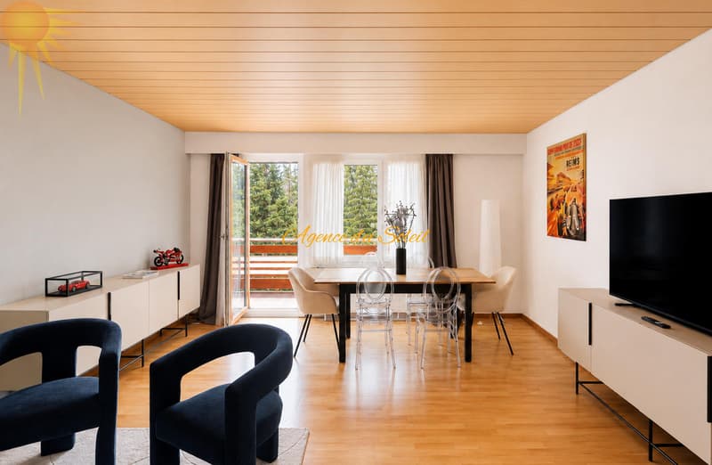 À louer (saison hiver) ce cosy et vaste studio au centre de Crans ! (3)