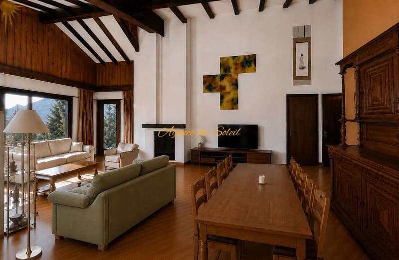 Superbe maison sud composé de 2 appartements séparés, à 5' en voiture de Crans-Montana (Mollens)! (3)