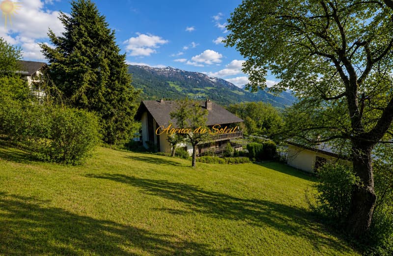 Superbe maison sud composé de 2 appartements séparés, à 5' en voiture de Crans-Montana (Mollens)! (11)