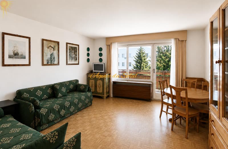Au coeur de Crans, spacieux appartement traversant (est-ouest) de 2.5 pièces avec 2 balcons ! (3)