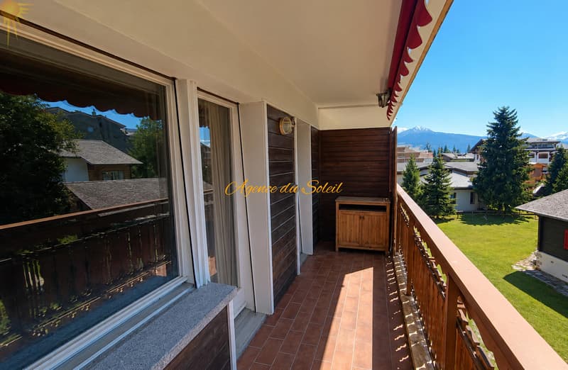 Au coeur de Crans, spacieux appartement traversant (est-ouest) de 2.5 pièces avec 2 balcons ! (6)
