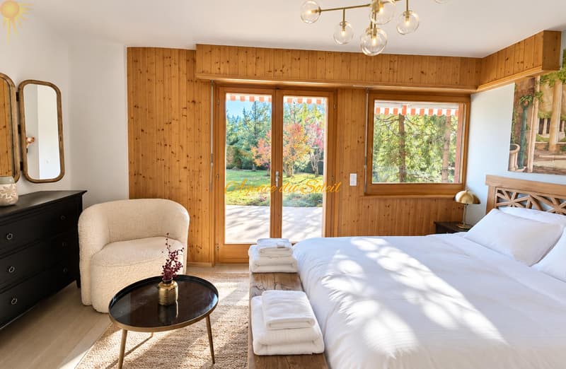 Très beau chalet de 6.5 pièces sur un grand terrain arborisé à Crans ! (9)