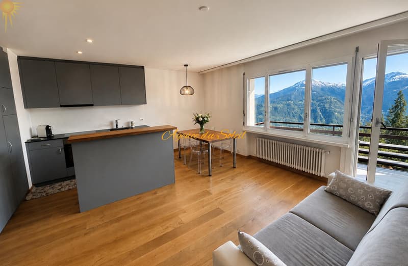 À louer entre le 1er décembre 26 et le 30 avril 27 ce bel appartement rénové de 2.5 pièces à Montana ! (3)