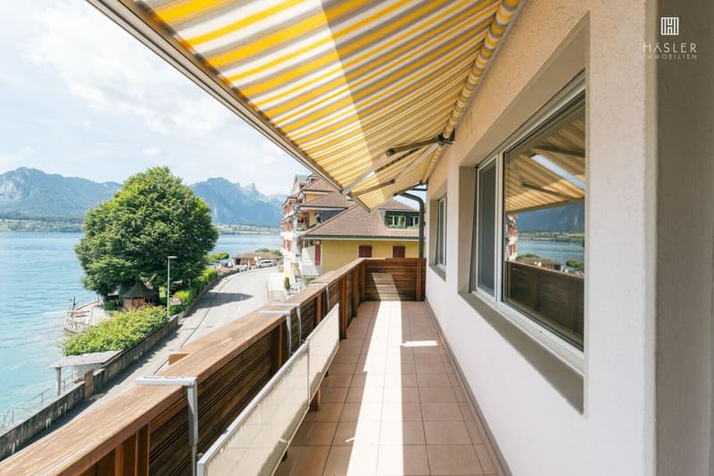 Appartamento vacanze di 3½ locali sulla riva del lago di Thun con area balneare (3)